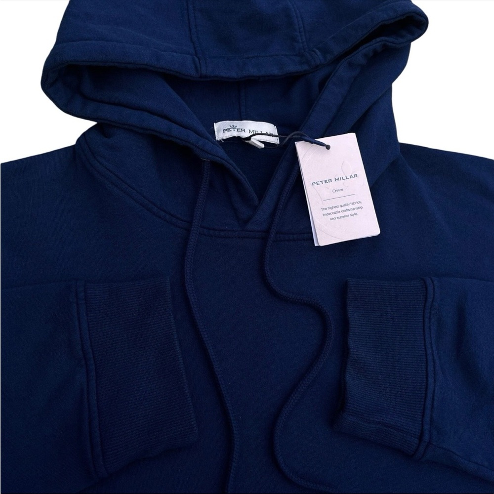 Peter Millar Lava Wash Hoodie Sweatshirt Navy Blue Size 2XL $140